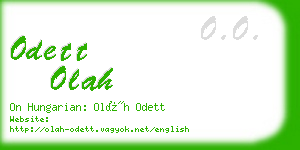 odett olah business card